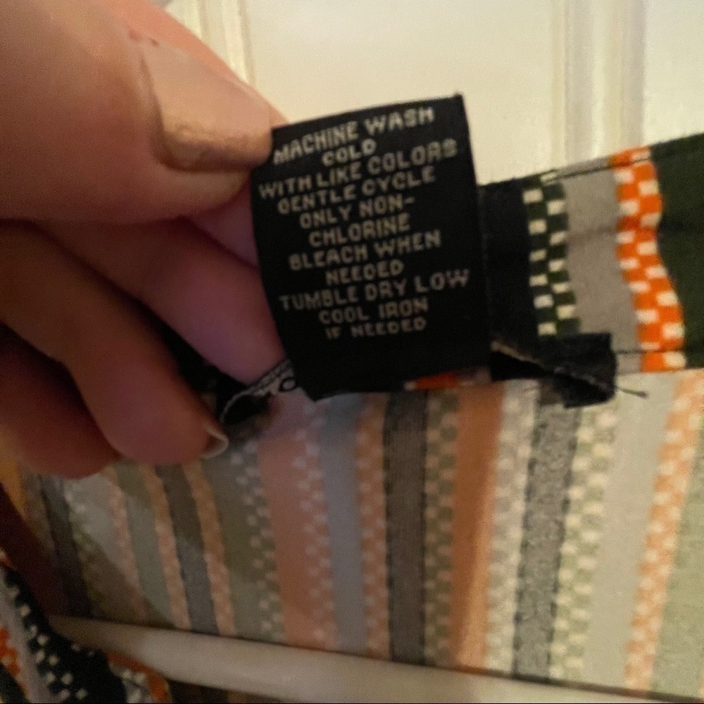 ROBERT LOUIS Striped Zippered Blouse Top Shirt - Picture 4 of 8